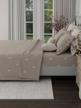 100% Cotton King Bedsheet Set, 600 TC Printed, Luxe Loom