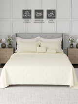 100% Cotton King Bedsheet Set, 600 TC Printed, Luxe Loom