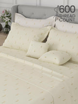 100% Cotton King Bedsheet Set, 600 TC Printed, Luxe Loom
