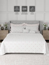 100% Cotton King Bedsheet Set, 600 TC Printed, Luxe Loom