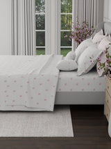 100% Cotton King Bedsheet Set, 600 TC Printed, Luxe Loom