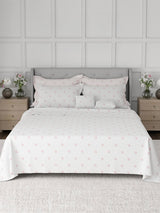 100% Cotton King Bedsheet Set, 600 TC Printed, Luxe Loom