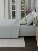 100% Cotton King Bedsheet Set, 600 TC Printed, Luxe Loom