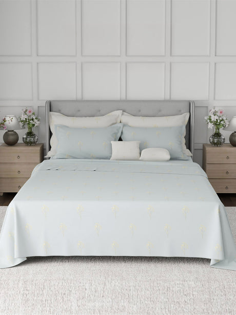 100% Cotton King Bedsheet Set, 600 TC Printed, Luxe Loom