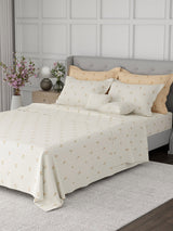 100% Cotton King Bedsheet Set, 600 TC Printed, Luxe Loom