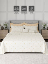 100% Cotton King Bedsheet Set, 600 TC Printed, Luxe Loom