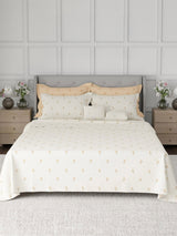 100% Cotton King Bedsheet Set, 600 TC Printed, Luxe Loom