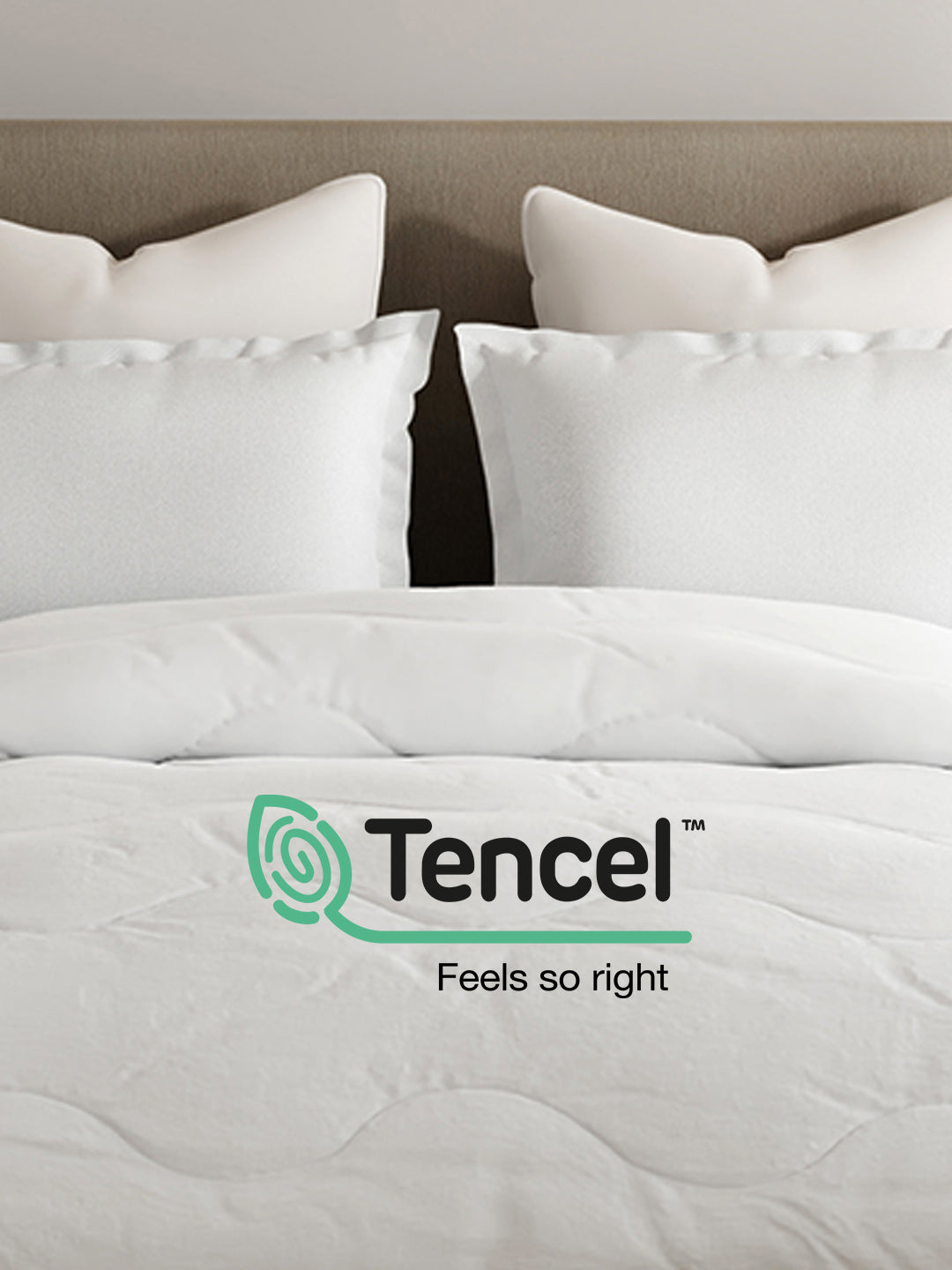 Double Size TENCEL™ Comforter, White Solid (2.74 m L x 2.24 m W), For Mild Winter & All Season Zen Living Collection