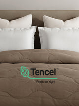 Double Size TENCEL™ Comforter for Mild Winter, Brown Solid (2.74 m L x 2.24 m W),  For Mild Winter & All Season Zen Living Collection