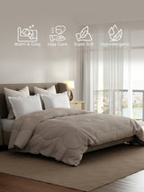 Double Size TENCEL™ Comforter for Mild Winter, Grey Solid (2.74 m L x 2.24 m W),  For Mild Winter & All Season Zen Living Collection