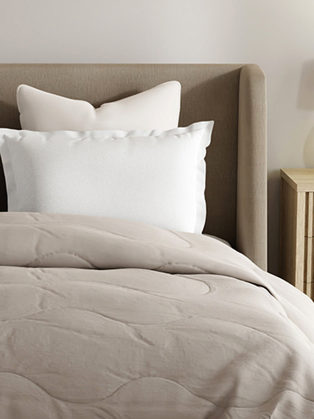 Double Size TENCEL™ Comforter for Mild Winter, Grey Solid (2.74 m L x 2.24 m W),  For Mild Winter & All Season Zen Living Collection