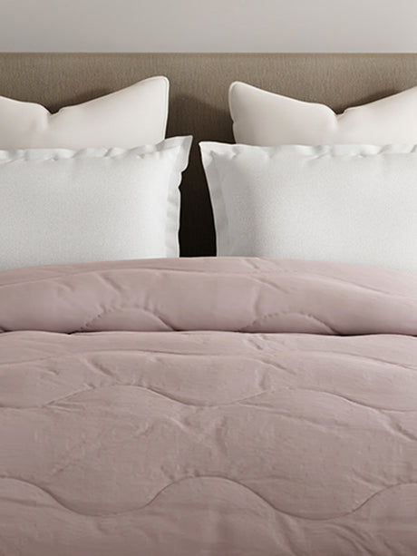 Double Size TENCEL™ Comforter for Mild Winter, Pink Solid (2.74 m L x 2.24 m W),  For Mild Winter & All Season Zen Living Collection