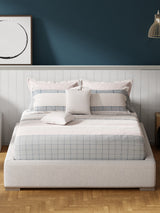 100% Cotton King Bedsheet Set with 4 Pillow Covers & 2 Cushion Covers, 400 TC Multicolor Geometrical, Royal Essence