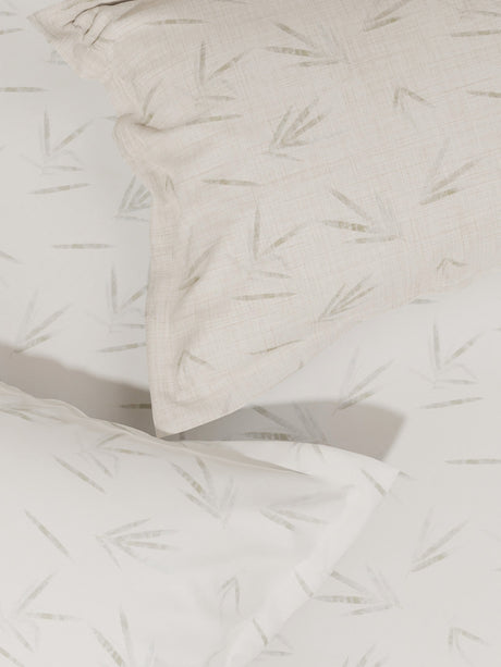 100% Cotton King Bedsheet Set with 4 Pillow Covers & 2 Cushion Covers, 400 TC White Floral, Royal Essence