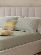 100% Cotton King Bedsheet Set with 4 Pillow Covers & 2 Cushion Covers, 400 TC Grey Solid, Royal Essence