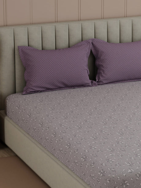 100% Cotton 200 TC, Printed Double Bedsheet Set, Valatia