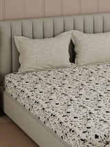 100% Cotton 200 TC, Printed Double Bedsheet Set, Valatia