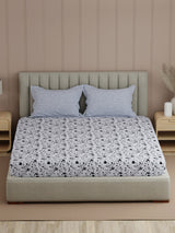 100% Cotton 200 TC, Printed Double Bedsheet Set, Valatia