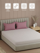 100% Cotton 200 TC, Printed Double Bedsheet Set, Valatia