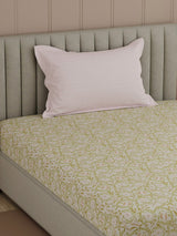 100% Cotton, 200 TC Printed Single Bedsheet Set, Valatia