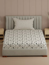 100% Cotton, 200 TC Printed Single Bedsheet Set, Valatia