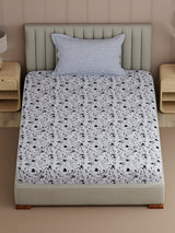100% Cotton, 200 TC Printed Single Bedsheet Set, Valatia