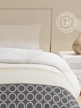 Double Size Reversible Comforter, 100% Cotton Grey Geometric, (2.74 m L x 2.29 m W),  For Mild Winter, All Season Valatia Collection