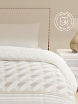 Double Size Reversible Comforter, 100% Cotton Beige Printed, (2.74 m L x 2.29 m W),  For Mild Winter, All Season Valatia Collection