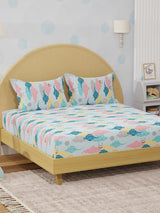100% Cotton 200 TC, Printed Double Bedsheet Set for Kids, Rock N Room
