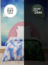 100% Cotton Blue Reversible Single Comforter For Kids, 200 TC Airplane Print, Rock N Room Collection