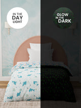 100% Cotton Blue & White Reversible Single Comforter For Kids, 200 TC Dolphin Print, Rock N Room Collection