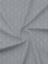 King Bedsheet Set, 100% Kasturi Cotton 200 TC, Grey Printed, Indo Musk