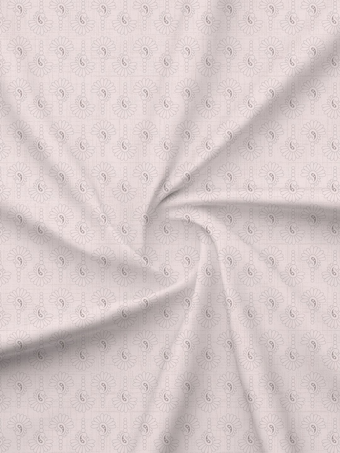 King Fitted Sheet Set, 100% Kasturi Cotton 200 TC, Purple Paisley Print (78 L x 72 W + 13 H inches), Indo Musk