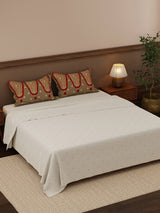 100% Cotton 200 TC, Ethnic Printed King Bedsheet Set, Heritage Walk