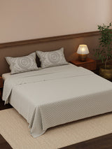 100% Cotton 200 TC, Ethnic Printed King Bedsheet Set, Heritage Walk