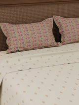 100% Cotton 200 TC, Ethnic Printed King Bedsheet Set, Heritage Walk