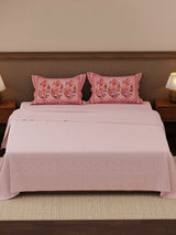 100% Cotton 200 TC, Ethnic Printed King Bedsheet Set, Heritage Walk