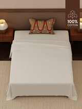 Heritage Walk 100% Cotton 200 TC Single Bedsheet with 1 Pillow Cover | Ethnic Print Bedsheet Set