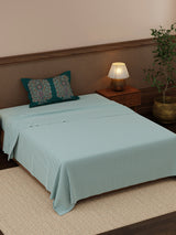 Heritage Walk 100% Cotton 200 TC Single Bedsheet with 1 Pillow Cover | Ethnic Print Bedsheet Set