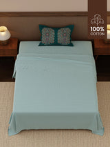 Heritage Walk 100% Cotton 200 TC Single Bedsheet with 1 Pillow Cover | Ethnic Print Bedsheet Set