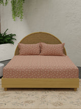Nature Bouquet 100% Cotton 300 TC King Bedsheet with 2 Pillow Covers | Floral Fragrance Bedsheet Set