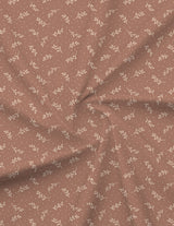 Sandalwood Aroma, 100% Cotton 300 TC, Light Brown Printed King Bedsheet with 2 Pillow Covers (Nature Bouquet Collection)