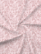 Rose Aroma, 100% Cotton 300 TC, Pink Floral King Bedsheet with 2 Pillow Covers (Nature Bouquet Collection)