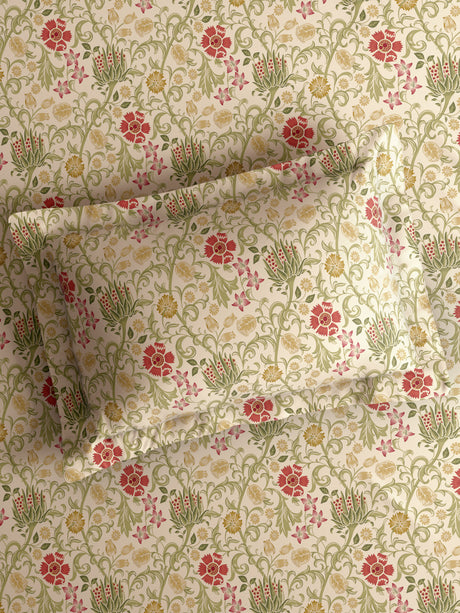 Nature Bouquet 100% Cotton 300 TC King Bedsheet with 2 Pillow Covers | Floral Fragrance Bedsheet Set
