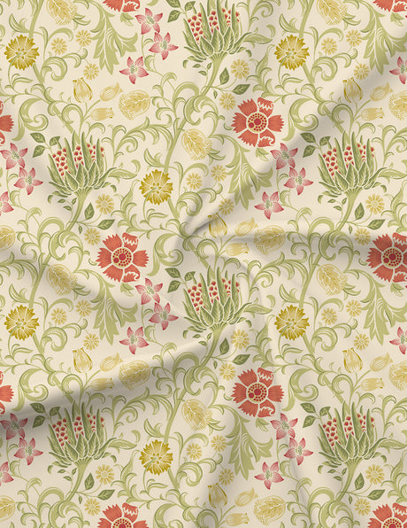 Nature Bouquet 100% Cotton 300 TC King Bedsheet with 2 Pillow Covers | Floral Fragrance Bedsheet Set