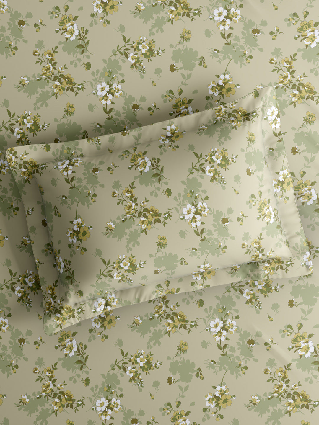 Nature Bouquet 100% Cotton 300 TC King Bedsheet with 2 Pillow Covers | Floral Fragrance Bedsheet Set