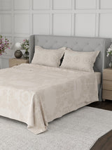 100% Cotton 300 TC, Printed King Bedsheet Set for Gifting, Cottage Garden