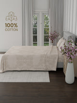 100% Cotton 300 TC, Printed King Bedsheet Set for Gifting, Cottage Garden