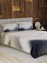 100% Cotton King Bedsheet Set, 300 TC Printed, Gardenia Augusta