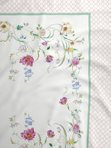 100% Cotton King Bedsheet Set, 300 TC Printed, Gardenia Augusta